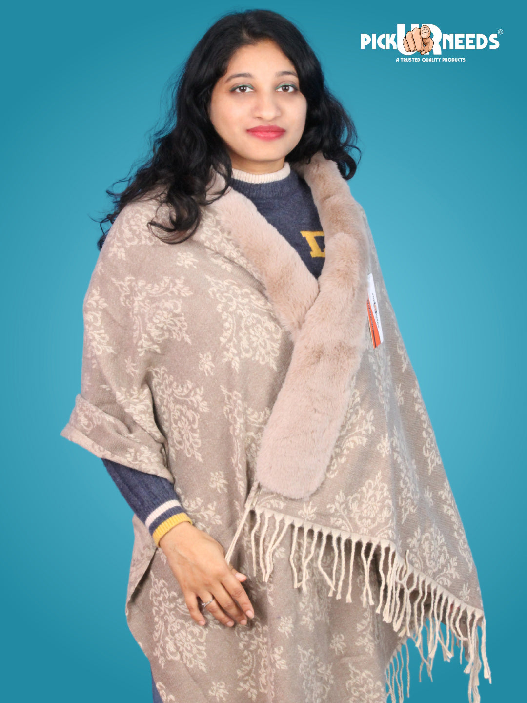 Pick Ur Needs Pashmina Self Design Women Shawl