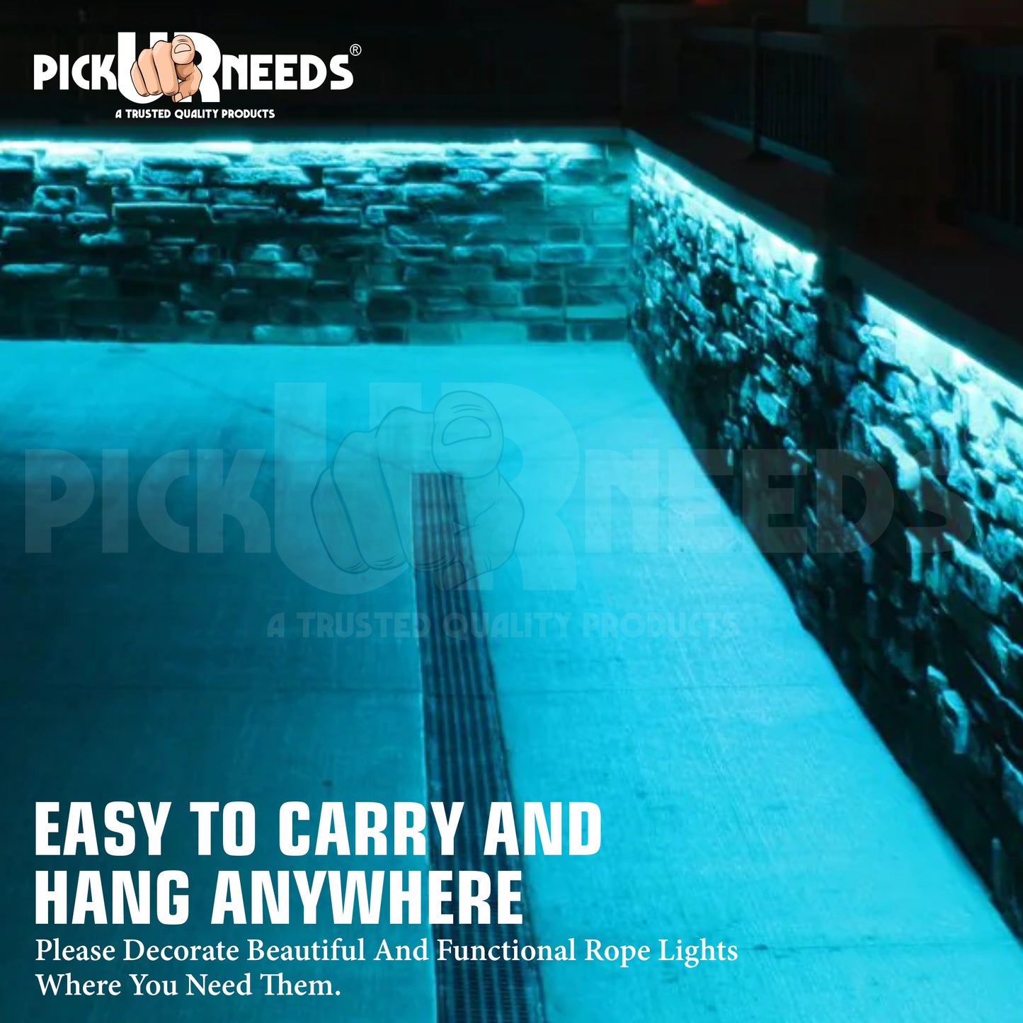 Pick Ur Needs 1200 LEDs 5 m Transparent Steady Strip Rice Lights  (Pack of 1)