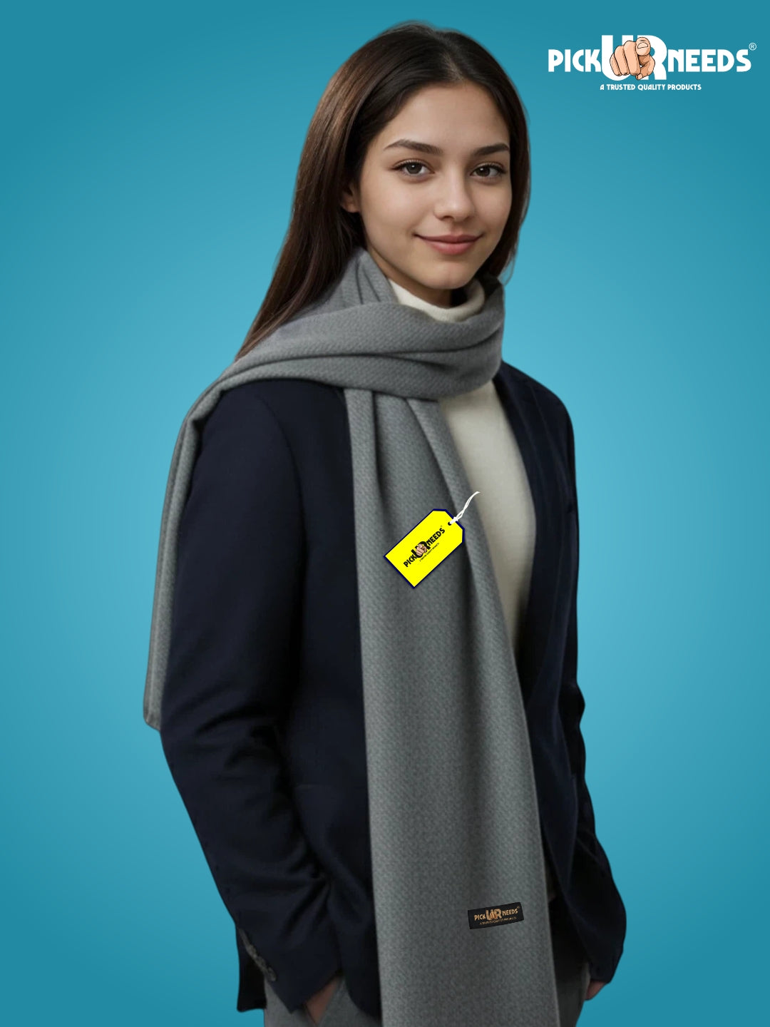 Pick Ur Needs Women's Soft Wool Blend Shawl Warm Winter Wrap Stylish Ethnic Stole for Ladies