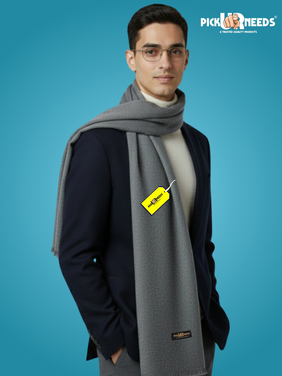 Pick Ur Needs Men’s Classic Winter Muffler Ultra-Soft Woolen Scarf with Premium Finish for Formal & Casual Outfits