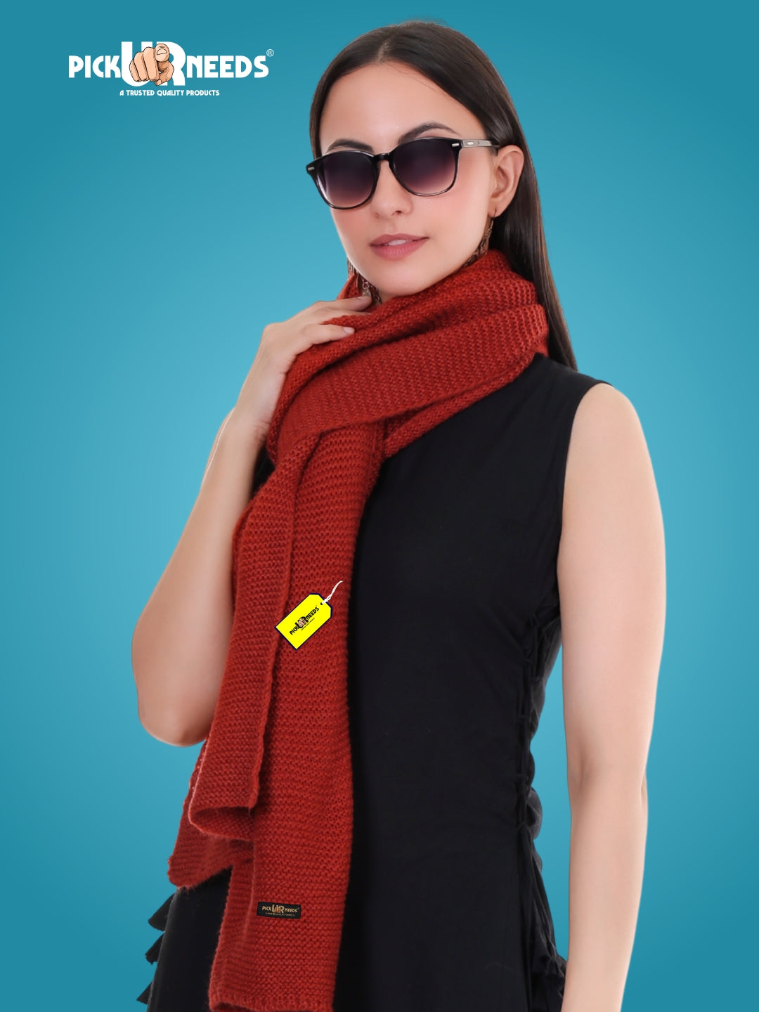 Pick Ur Needs Soft & Elegant Women’s Winter Scarf Wool Blend Knitted Muffler For Cold Weather Wrap