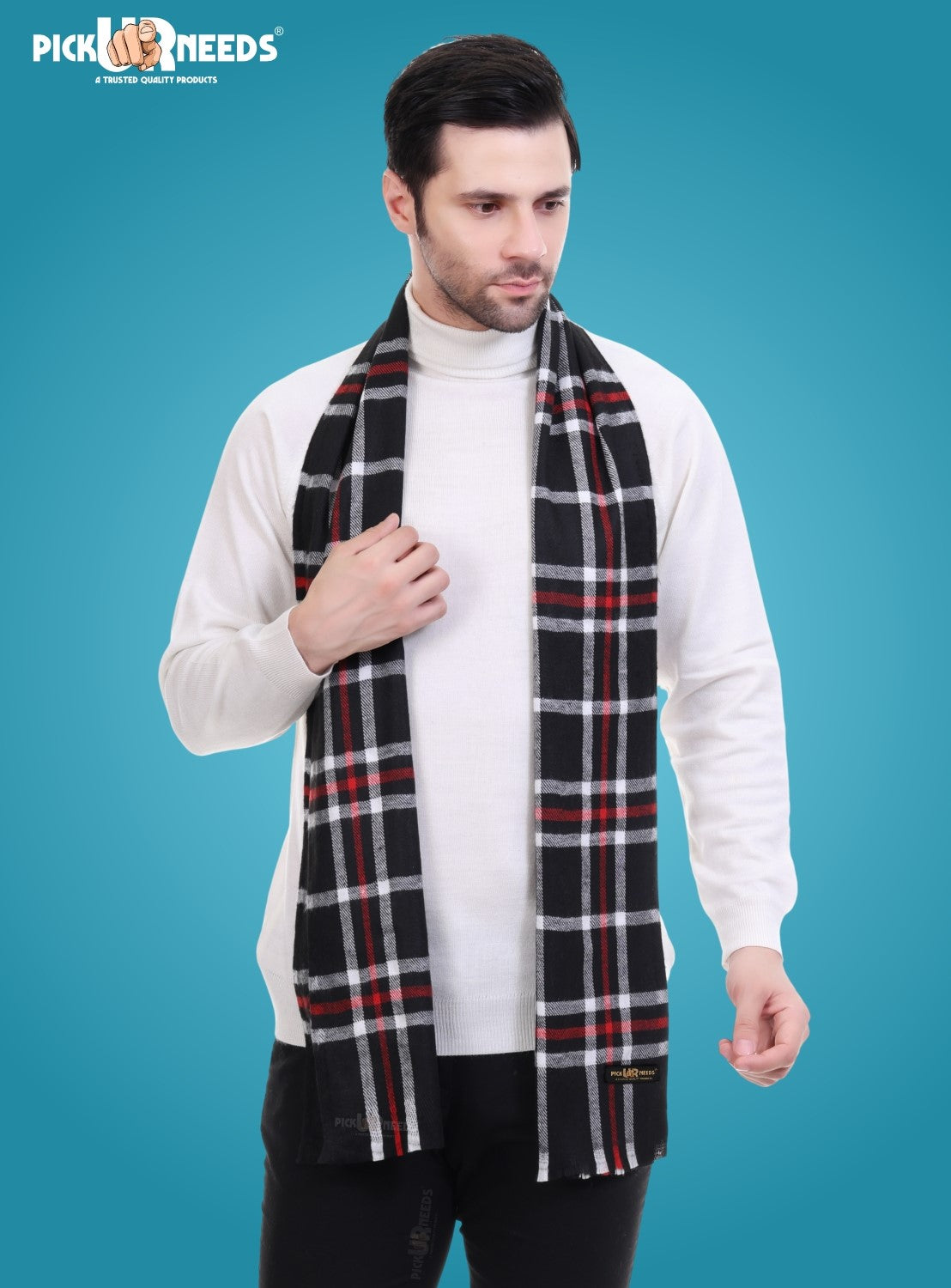 Pick Ur Needs Stylish Men’s Muffler – Warm, Soft & Trendy Winter Accessory