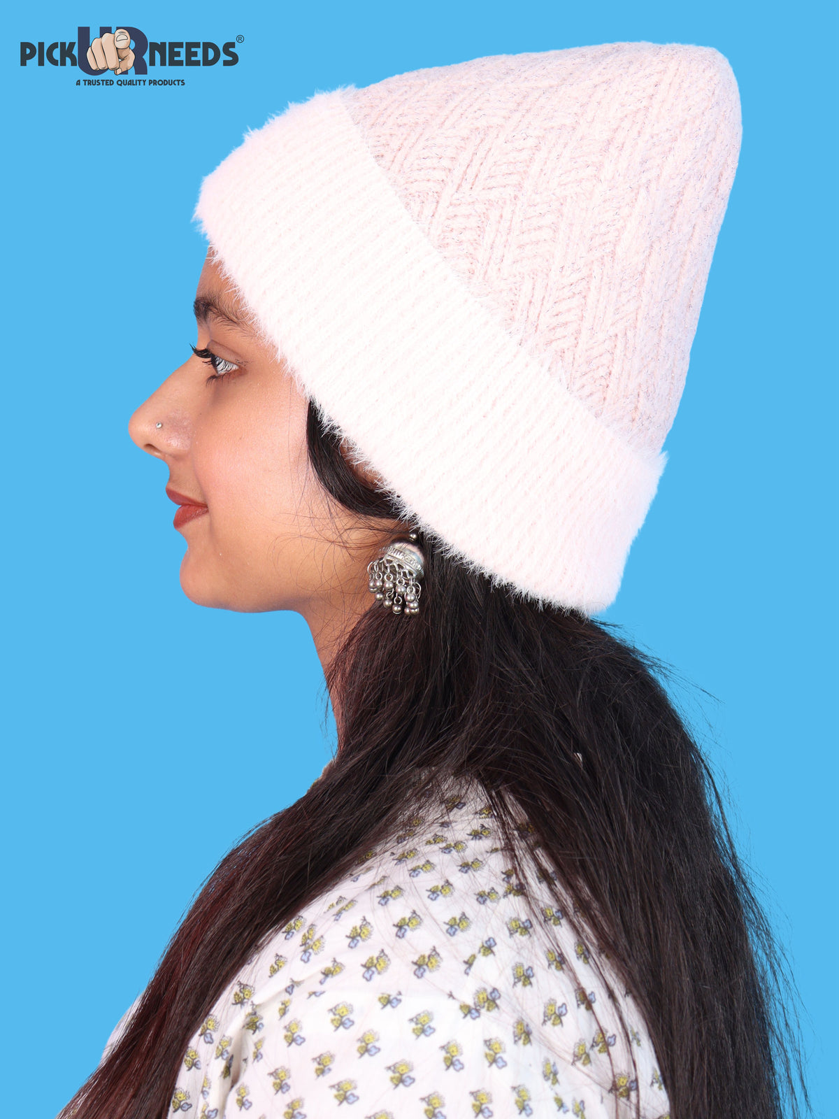 Pick Ur Needs Women & Girls Winter Beanie Cap Cozy & Soft Knitted Warm Hat with Stretchable Fit