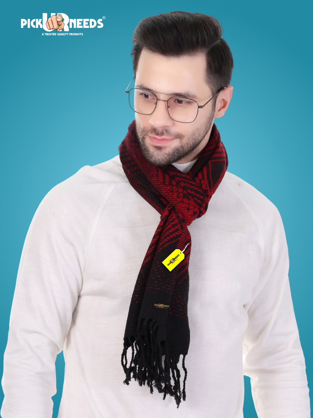 Pick Ur Needs Winter Premium Knitted Muffler for Men Stylish Warm Soft Scarf Durable Breathable Winter Neck Wrap