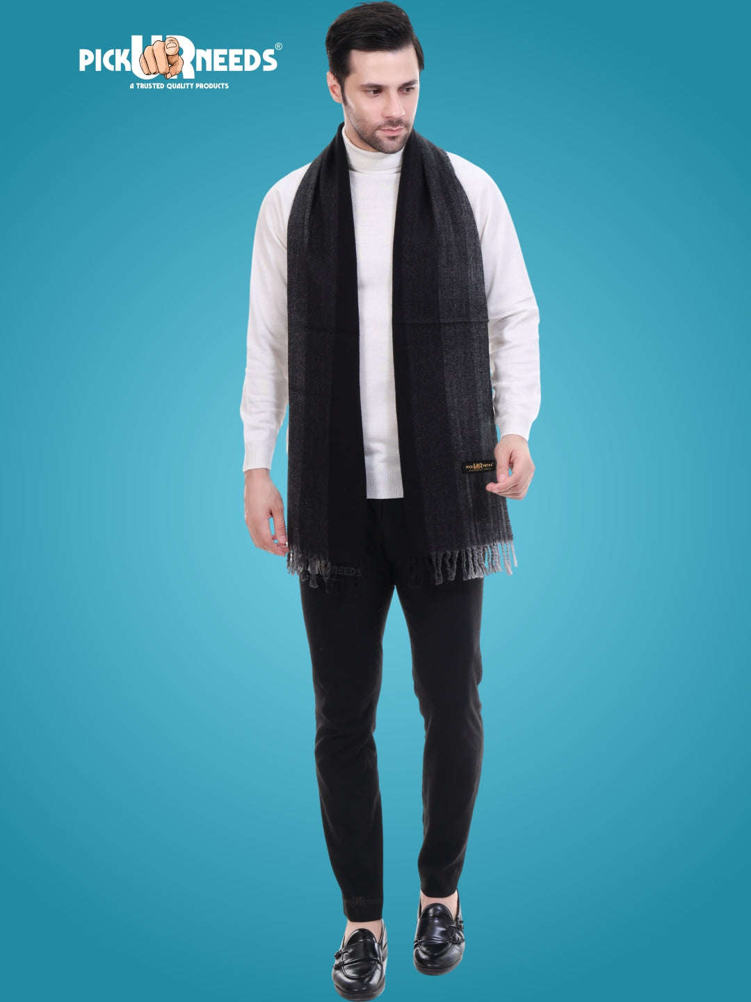 Pick Ur Needs Stylish Men’s Muffler – Warm, Soft & Trendy Winter Accessory