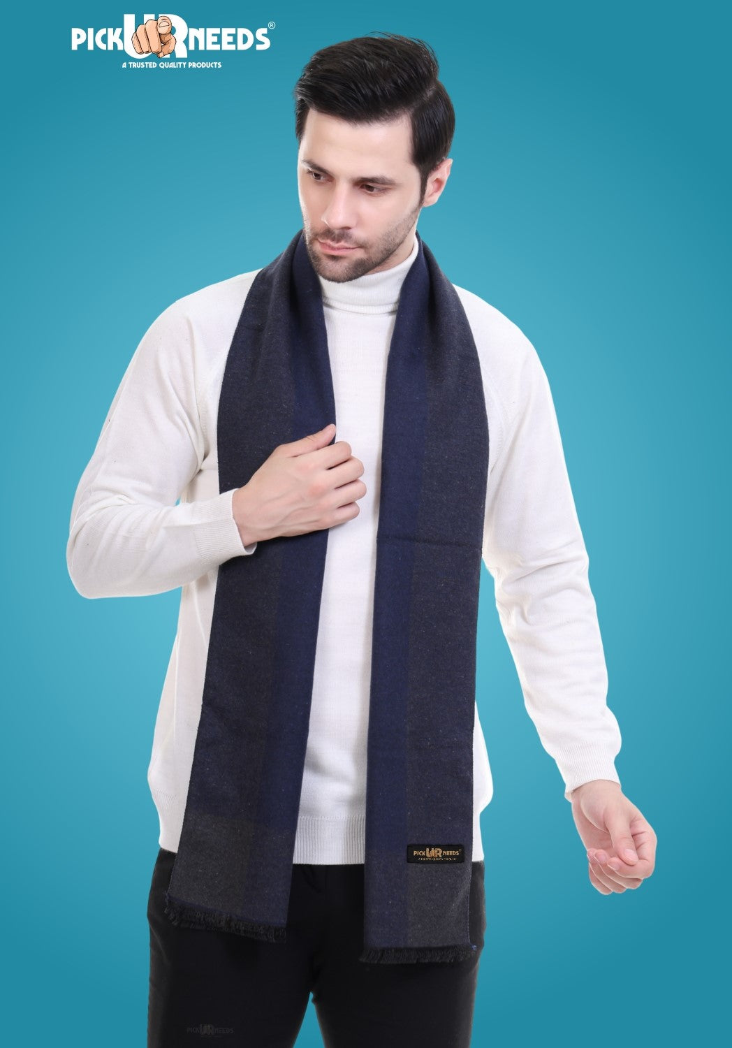 Pick Ur Needs Stylish Men’s Muffler – Warm, Soft & Trendy Winter Accessory
