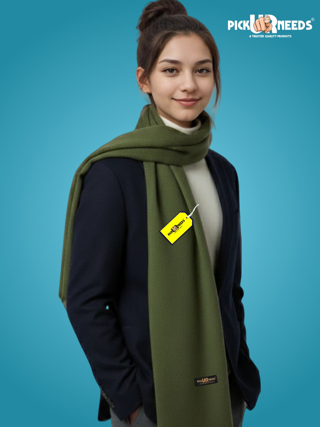 Pick Ur Needs Women's Soft Wool Blend Shawl Warm Winter Wrap Stylish Ethnic Stole for Ladies