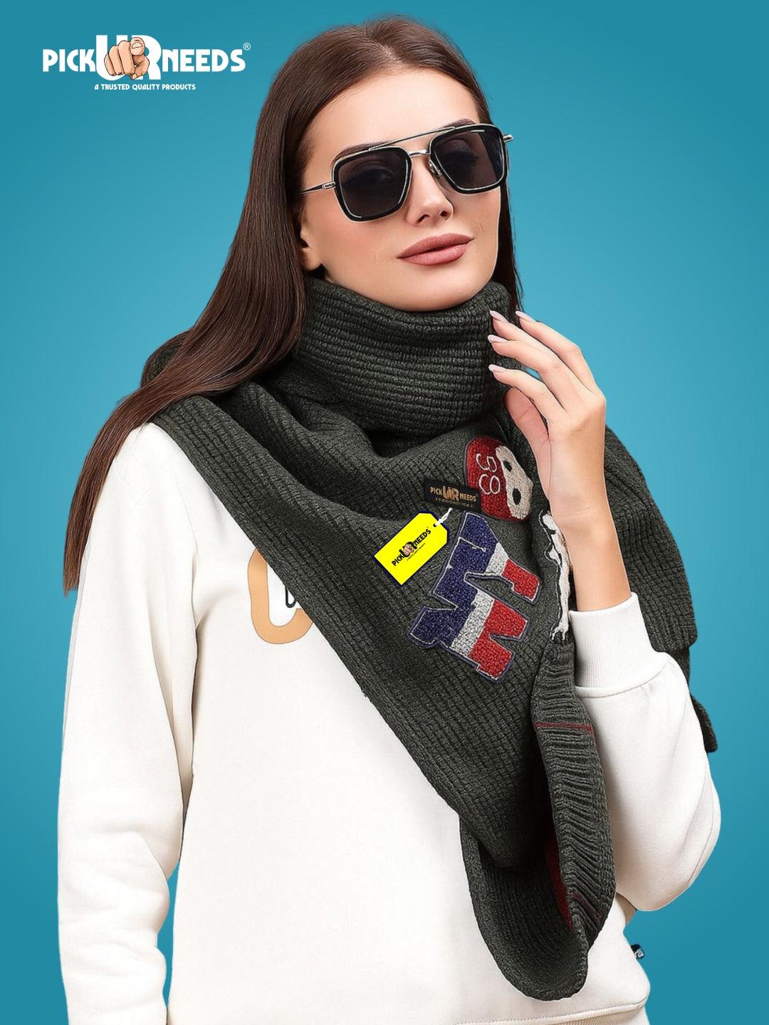 Pick Ur Needs Self Design Women Muffler