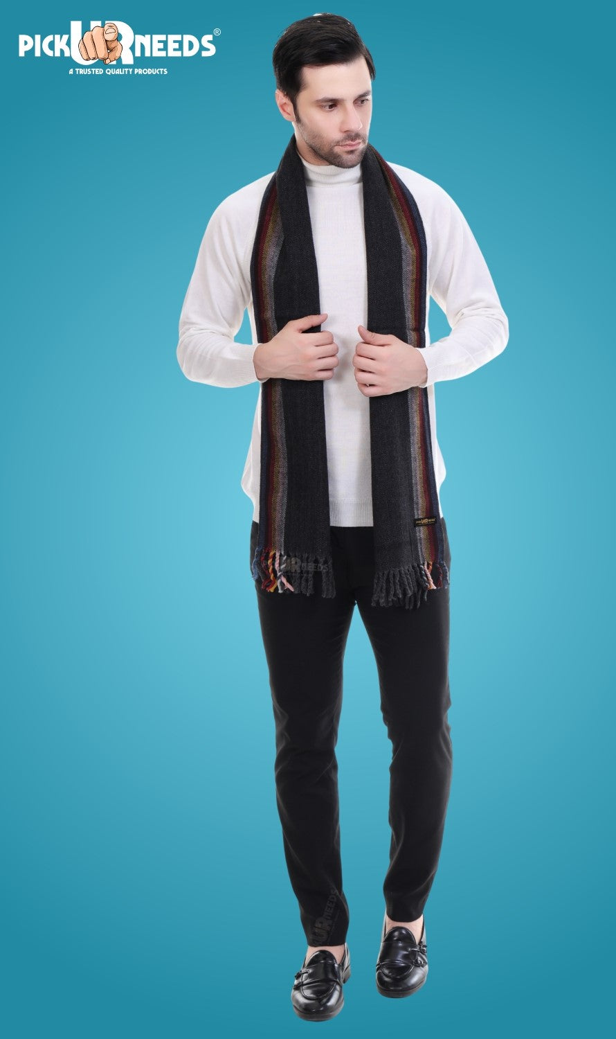 Pick Ur Needs Stylish Men’s Muffler – Warm, Soft & Trendy Winter Accessory