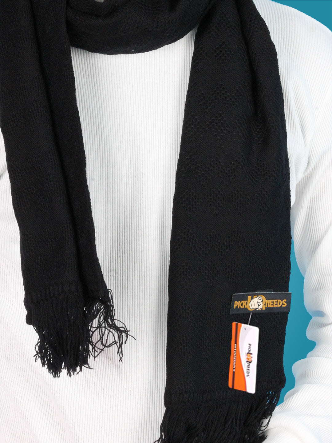 Pick Ur Needs Men’s Signature Winter Muffler Ultra-Soft Textured Scarf for Cold Weather Elegant Daily & Office Wear Muffler for Men