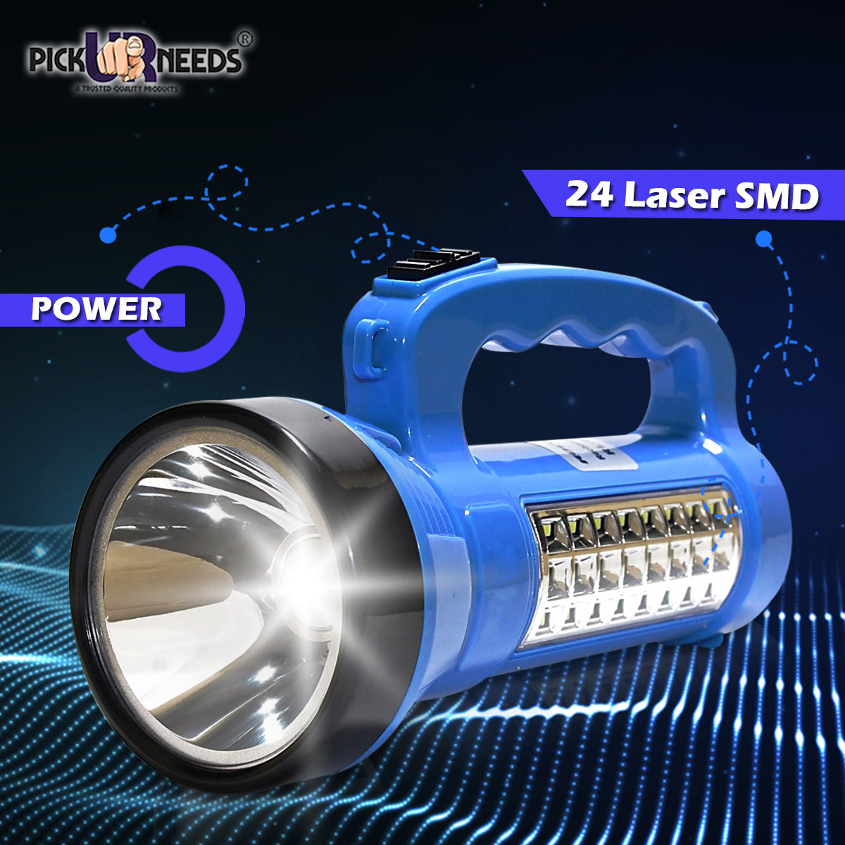 Pick Ur Needs Long Range Search Light 24 Watt Waterproof Led Torch High Power Side Led Emergency Light