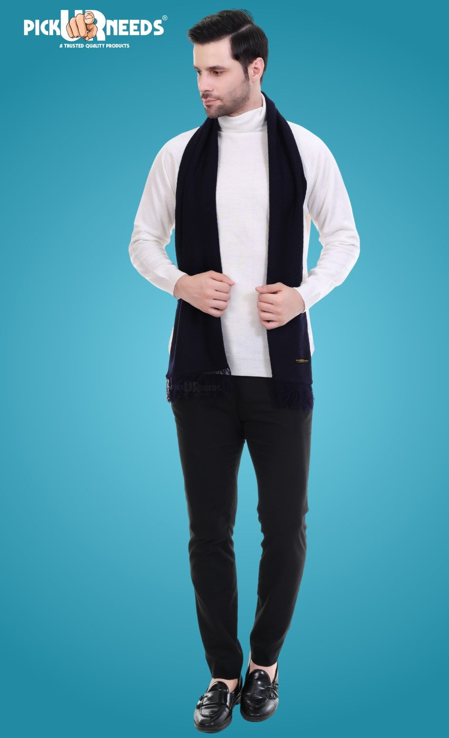 Pick Ur Needs Stylish Men’s Muffler – Warm, Soft & Trendy Winter Accessory