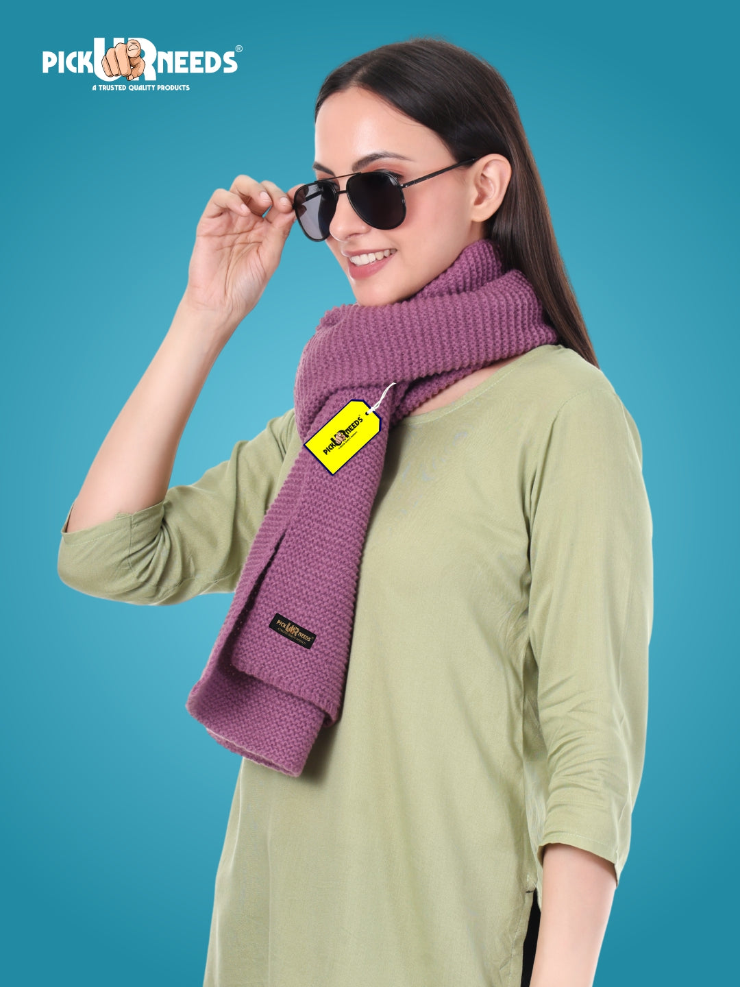 Pick Ur Needs Premium Knitted Winter Shawl/Stole for Women | Soft & Warm Woolen Wrap | Multipurpose Muffler,Shrug & Scarf