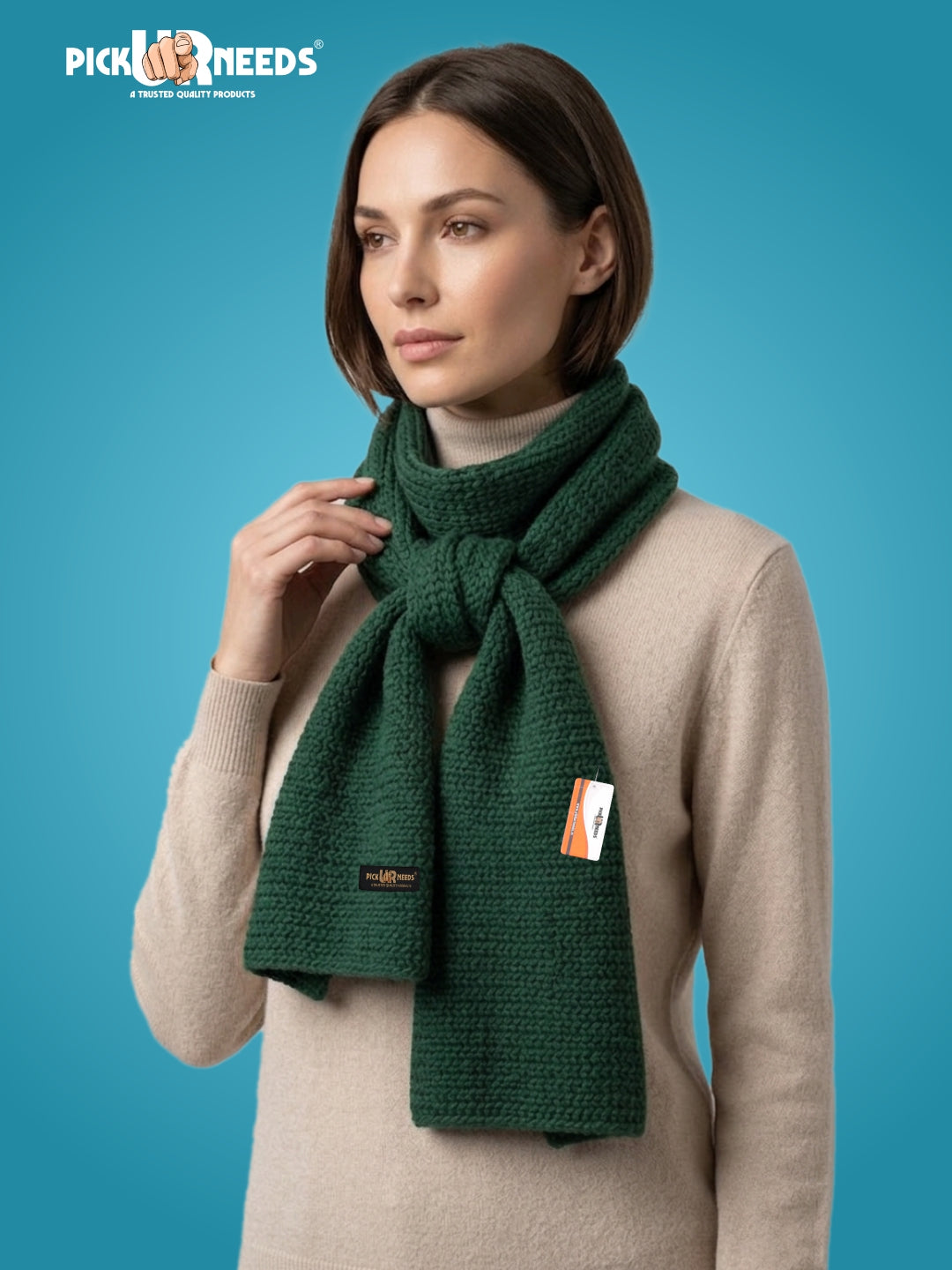 Pick Ur Needs Women's Knit Shawl Wrap with Border Soft, Warm & Lightweight Winter Stole Elegant Tan Bordered Scarf for Girls