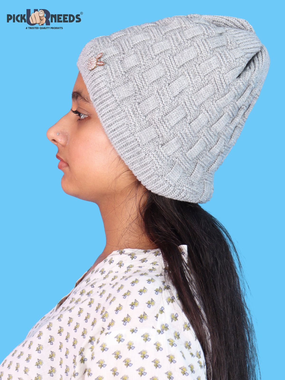 Pick Ur Needs Stylish Winter Cap for Women & Girls Warm Cozy Stretchable with Soft Knit Fabric