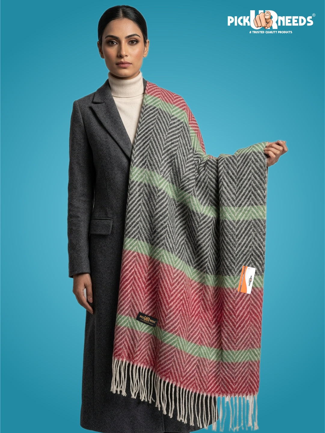 Pick Ur Needs Women's Designer Shawl Cozy Winter Wrap Soft Lightweight Shawl for Office & Travel