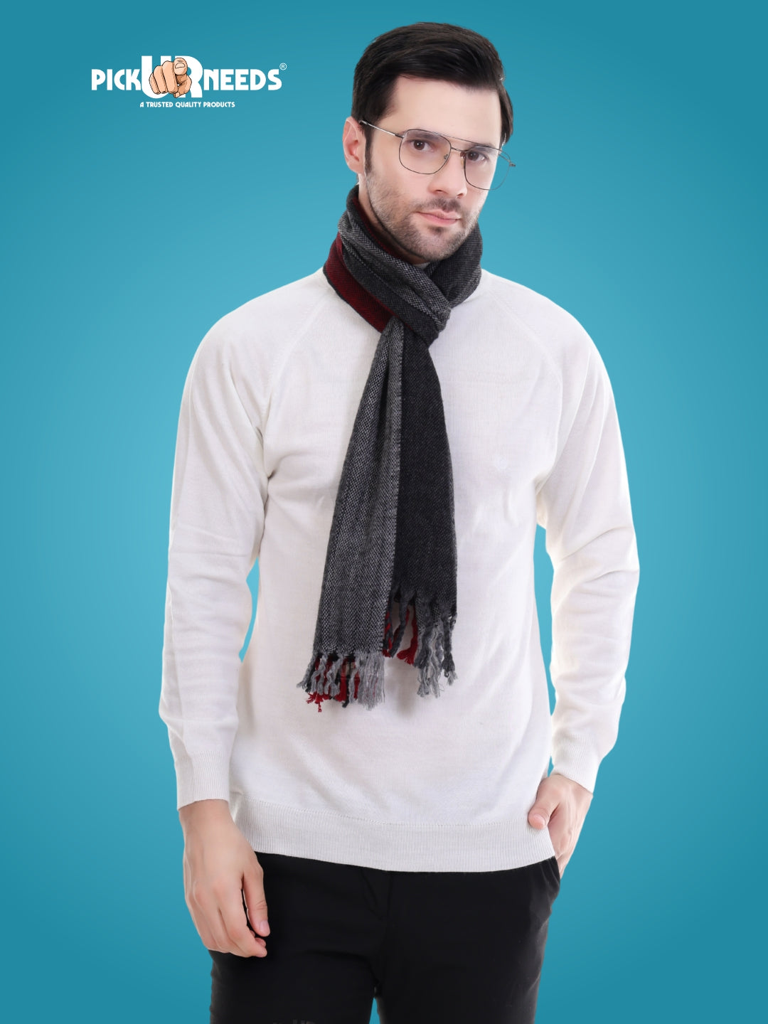 Pick Ur Needs Stylish Men’s Muffler – Warm, Soft & Trendy Winter Accessory