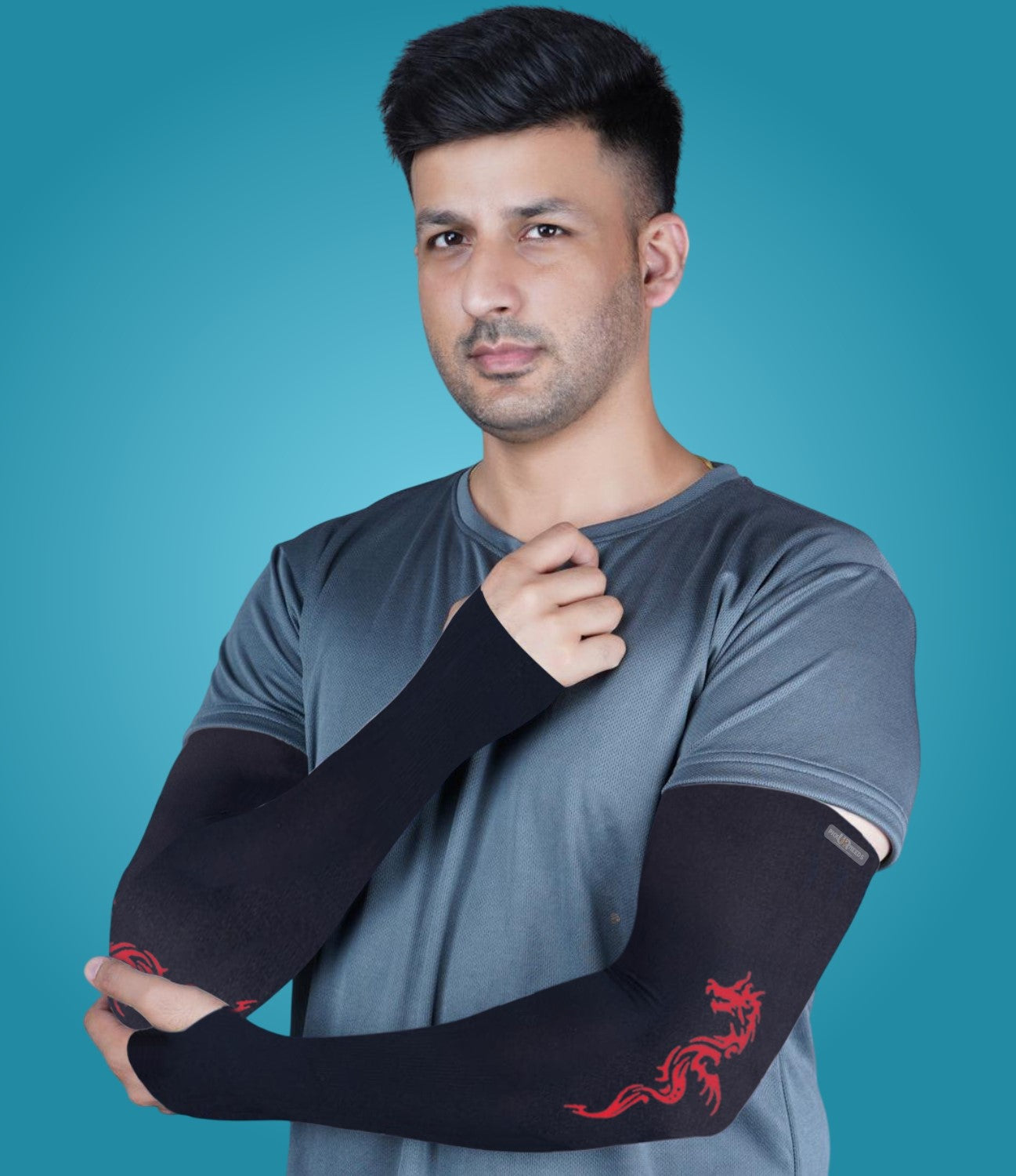 Pick Ur Needs Arm Sleeves for Sun Protection UV Cooling Sleeves for Men & Women for Outdoor Work, Sports, Running, Tattoo Dragon Cover