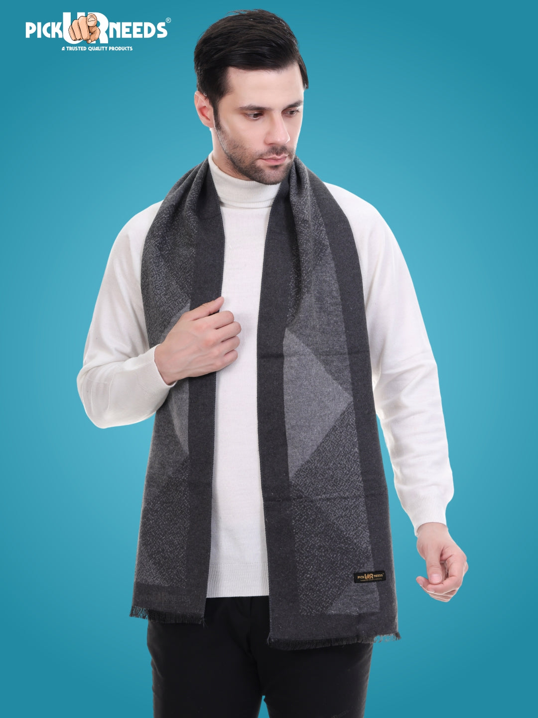 Pick Ur Needs Stylish Men’s Muffler – Warm, Soft & Trendy Winter Accessory
