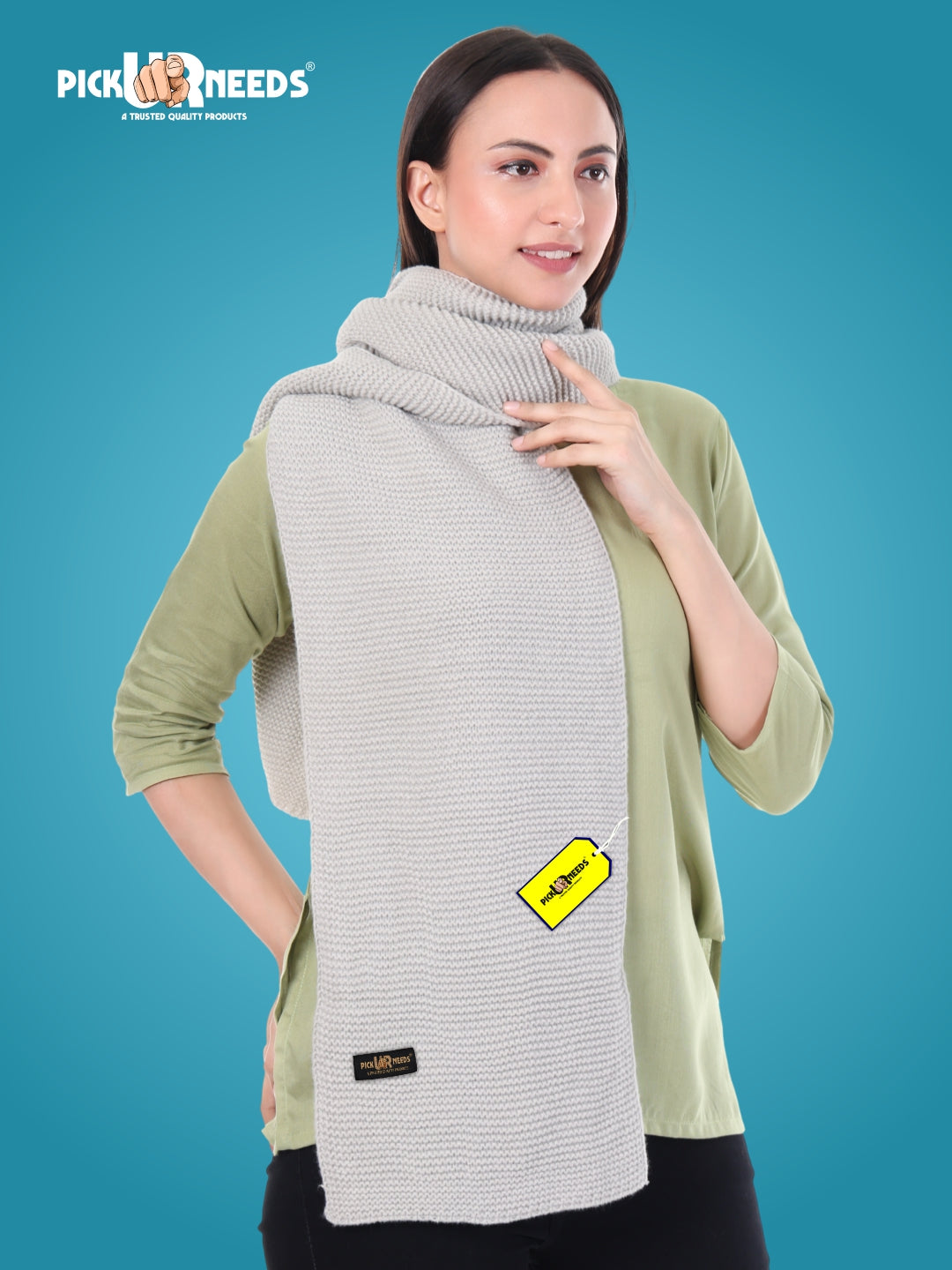 Pick Ur Needs Premium Knitted Winter Shawl/Stole for Women | Soft & Warm Woolen Wrap | Multipurpose Muffler,Shrug & Scarf