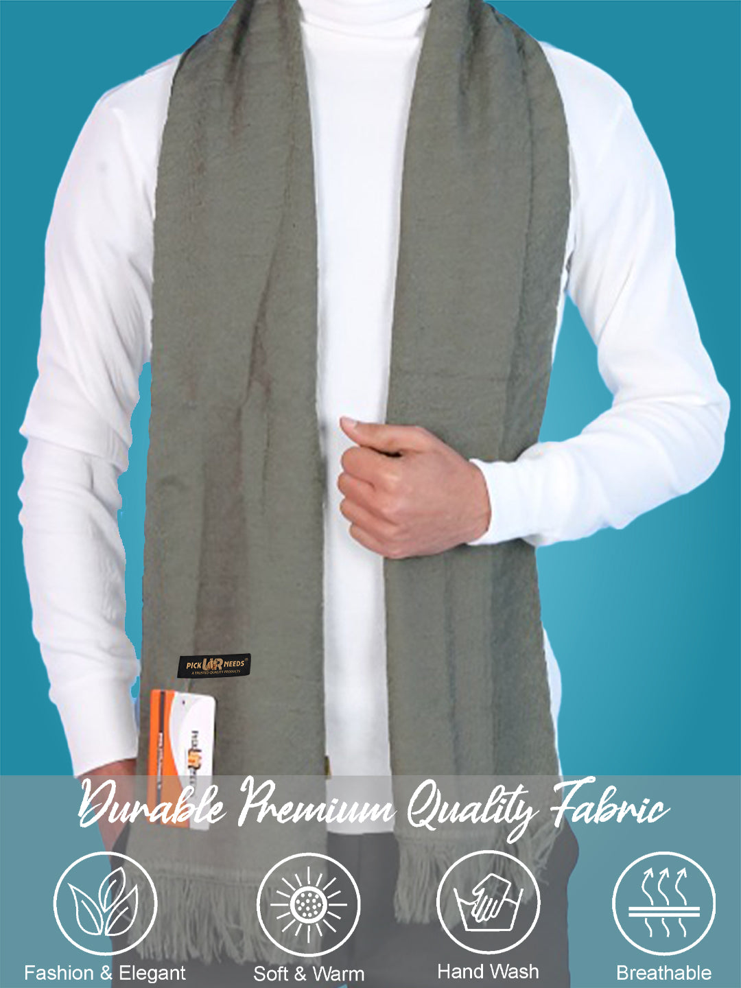 Pick Ur Needs Men’s Winter Muffler Soft Warm Woolen Scarf for Men Stylish Muffler for Office, Casual & Travel