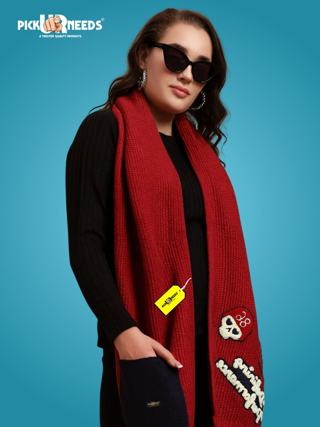 Pick Ur Needs Self Design Women Muffler