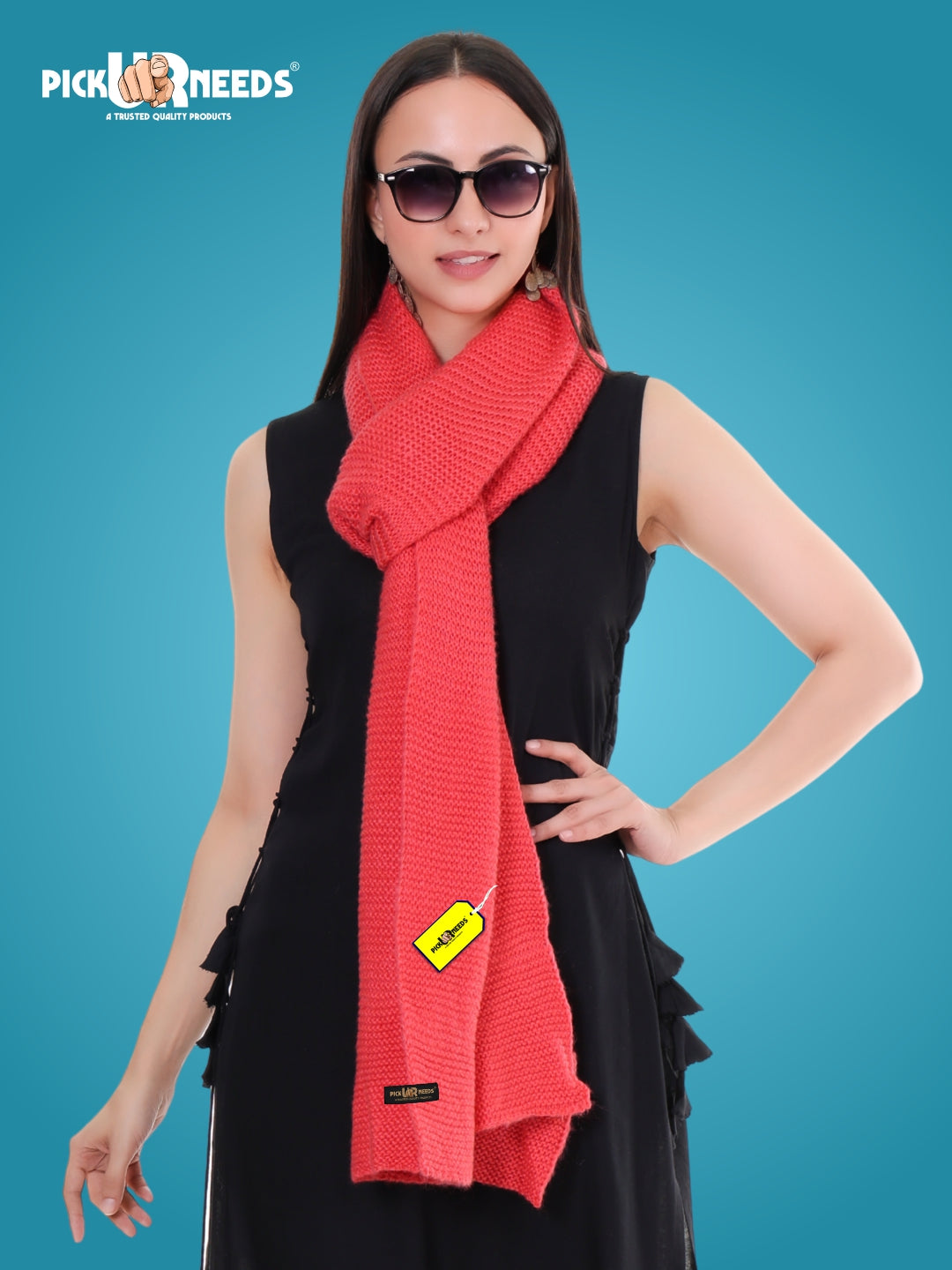 Pick Ur Needs Soft & Elegant Women’s Winter Scarf Wool Blend Knitted Muffler For Cold Weather Wrap