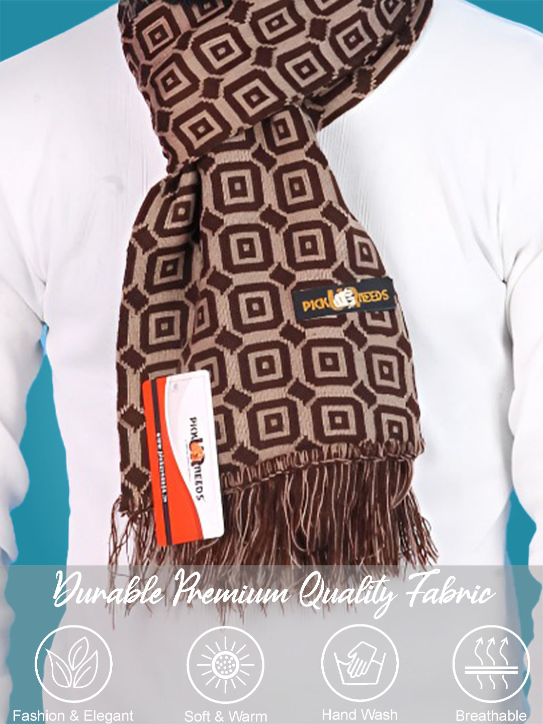 Pick Ur Needs Geometric Print Men Muffler