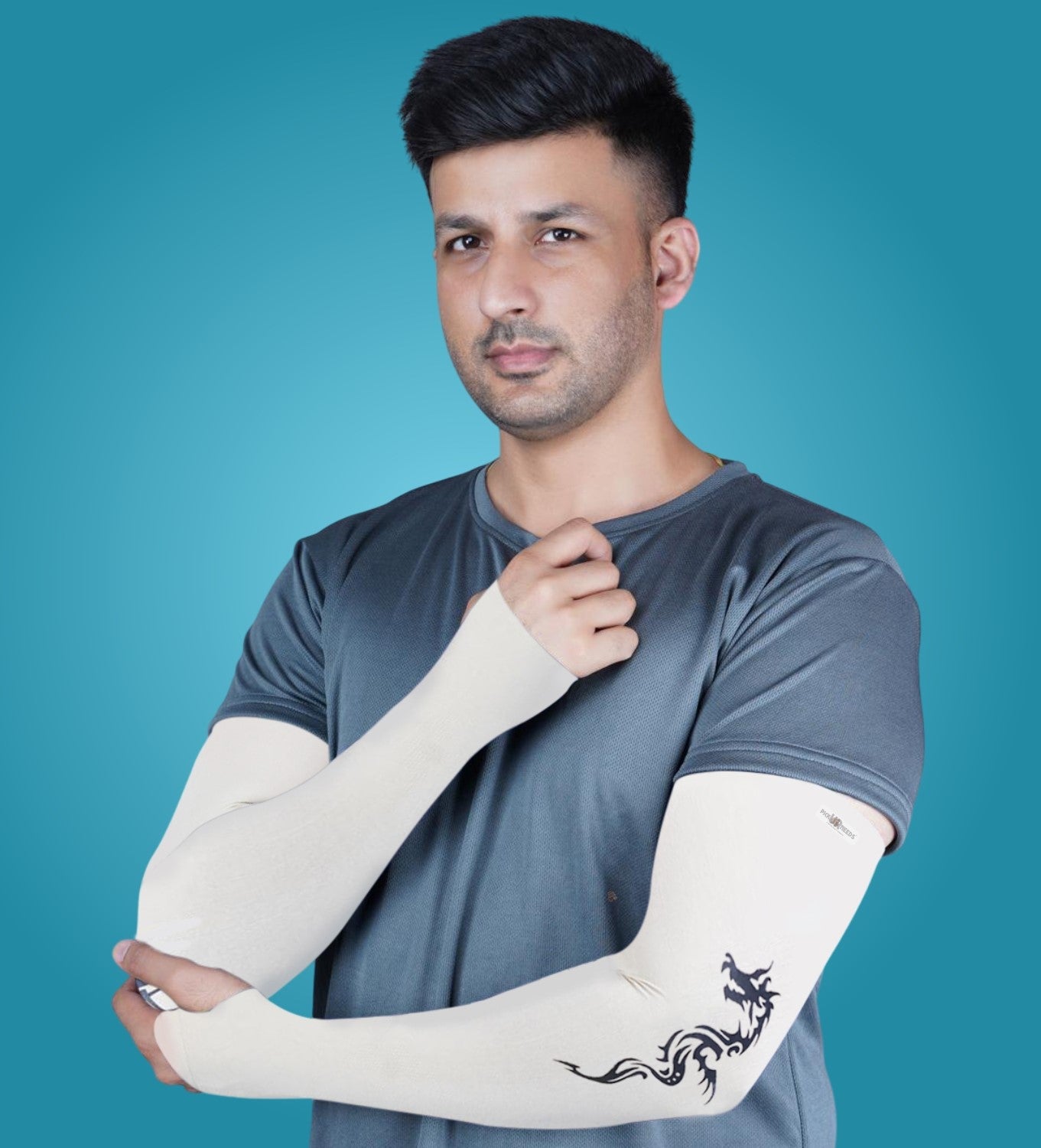 Pick Ur Needs Arm Sleeves for Sun Protection UV Cooling Sleeves for Men & Women for Outdoor Work, Sports, Running, Tattoo Dragon Cover
