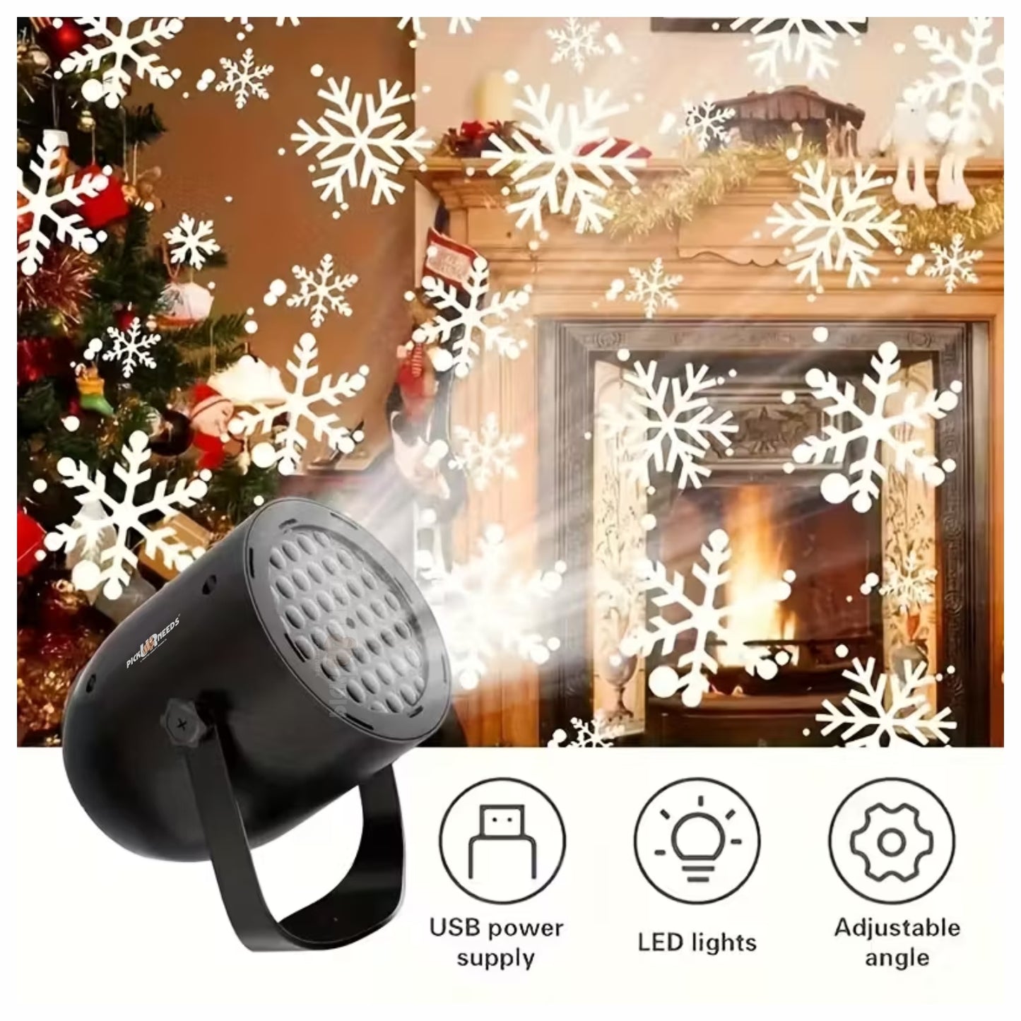 Pick Ur Needs Christmas LED Projection Lamp with 16 Pattern Rotating Effects Indoor Outdoor Decorative Light for Festival, Party, Xmas Tree & Home Décor | Waterproof Disco Projection Light