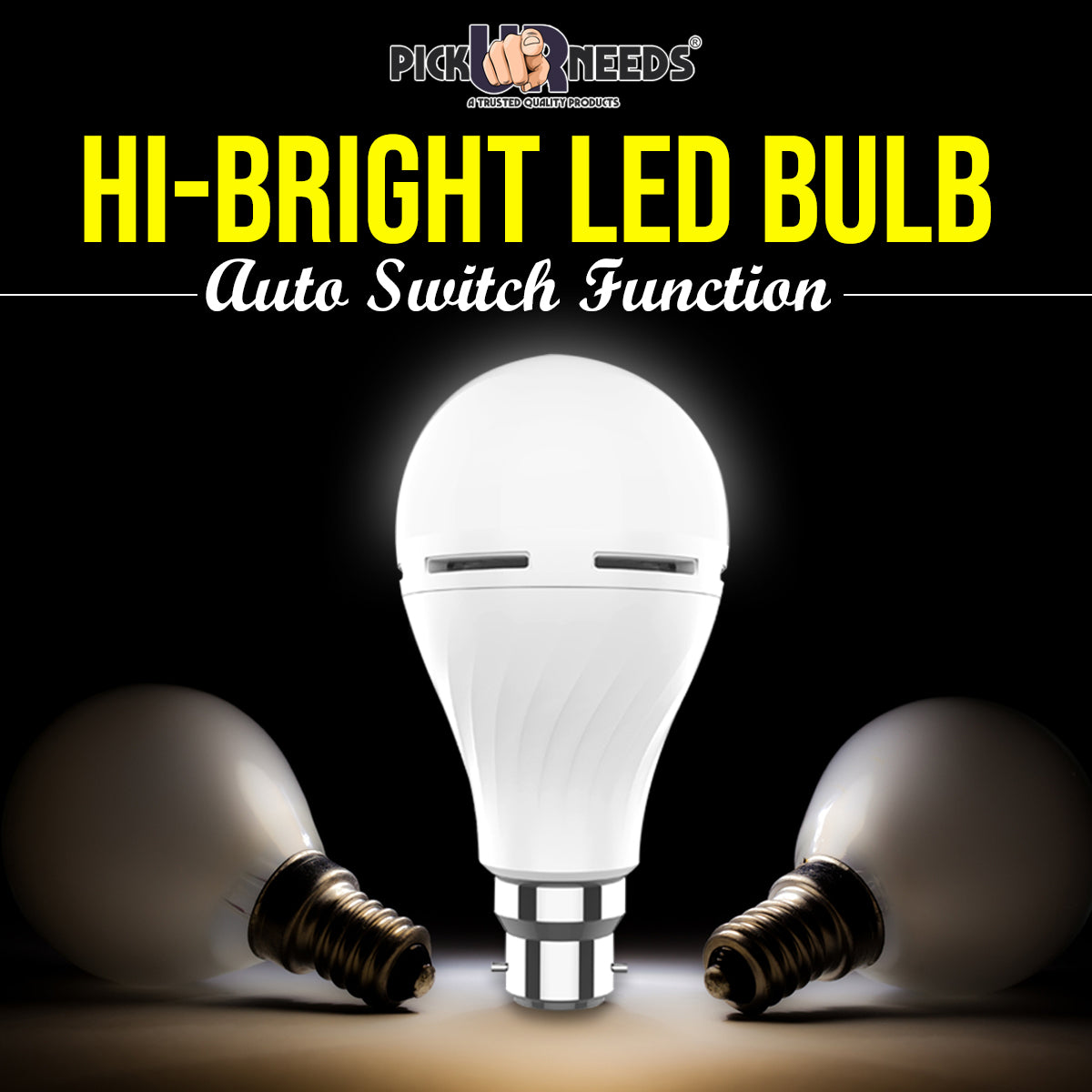 Pick Ur Needs Rechargeable LED Inverter AC/DC Bulb 12W B22 D 4 hrs Bulb Emergency Light