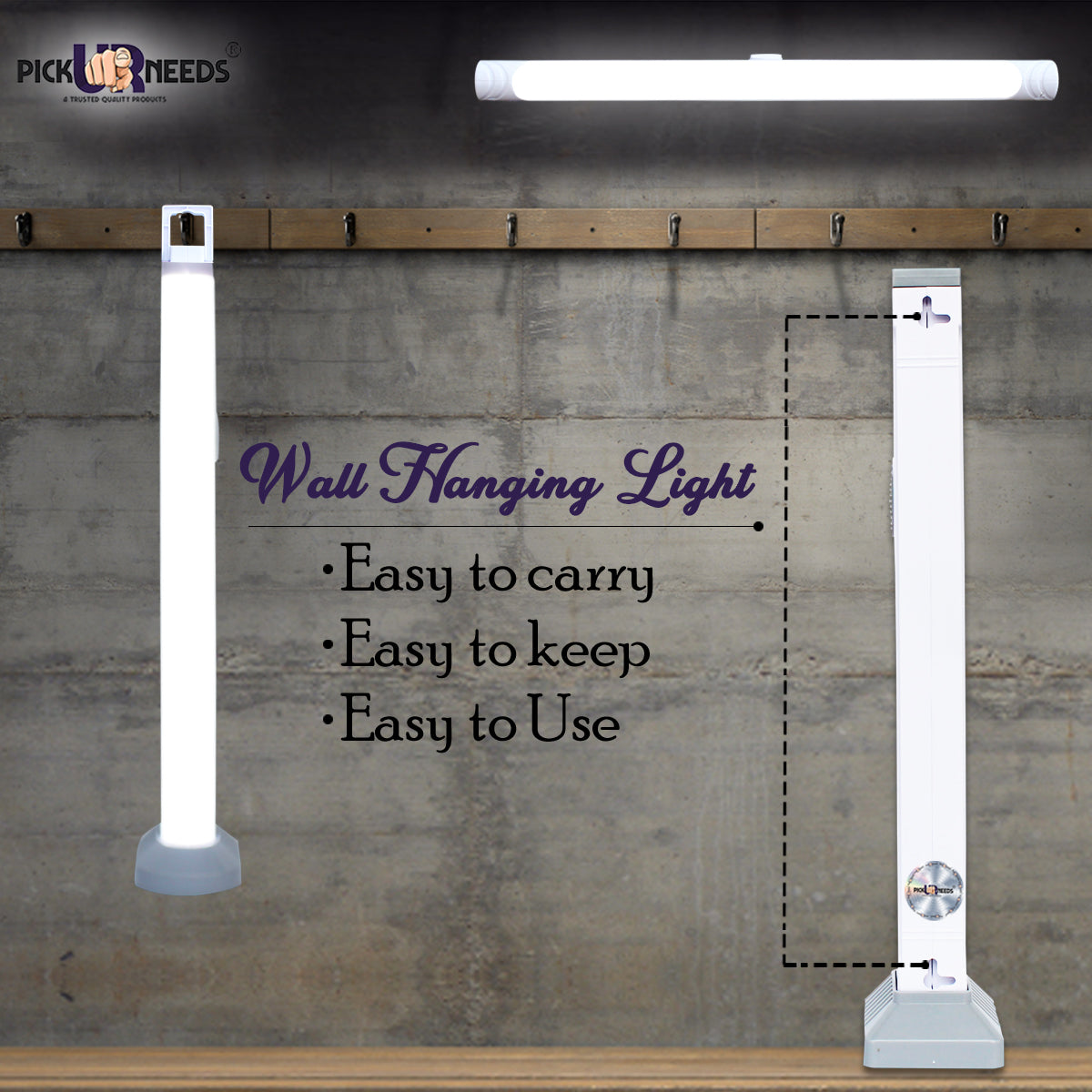 Pick Ur Needs Super Bright Plastic Emergency Long Tube Light with Low and High