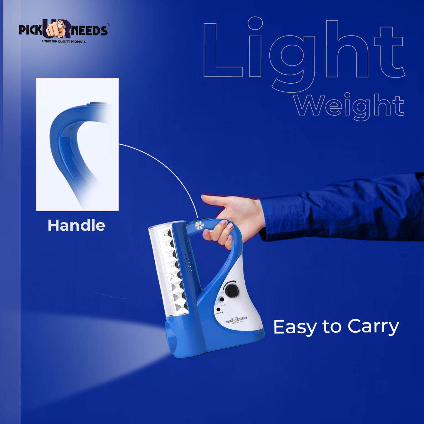 Pick Ur Needs Rechargeable Emergency 2 In 1 Home LED Torch Lantern Lamp Light with 24 SMD Light