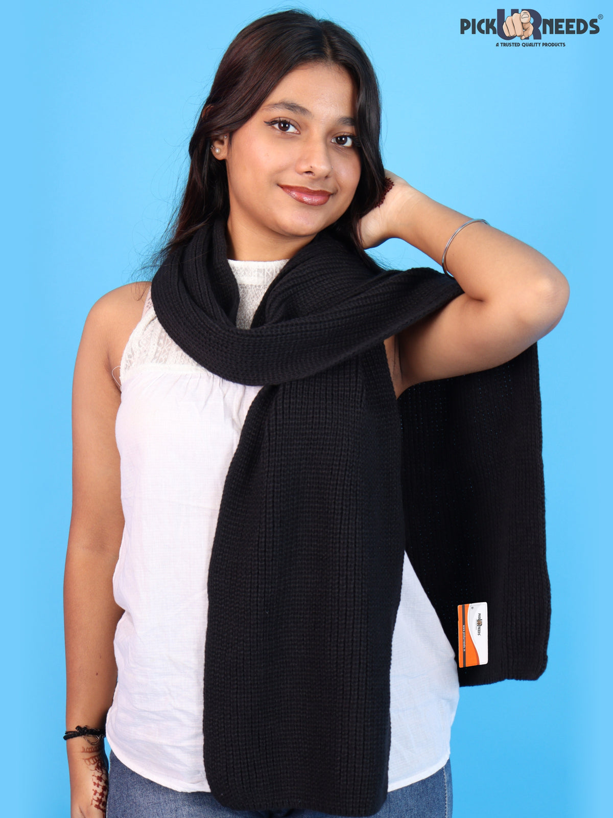 Pick Ur Needs Soft Warm Winter Muffler Shawl Stole Knitted Wrap for Girls & Women Stylish Lightweight Shoulder Scarf