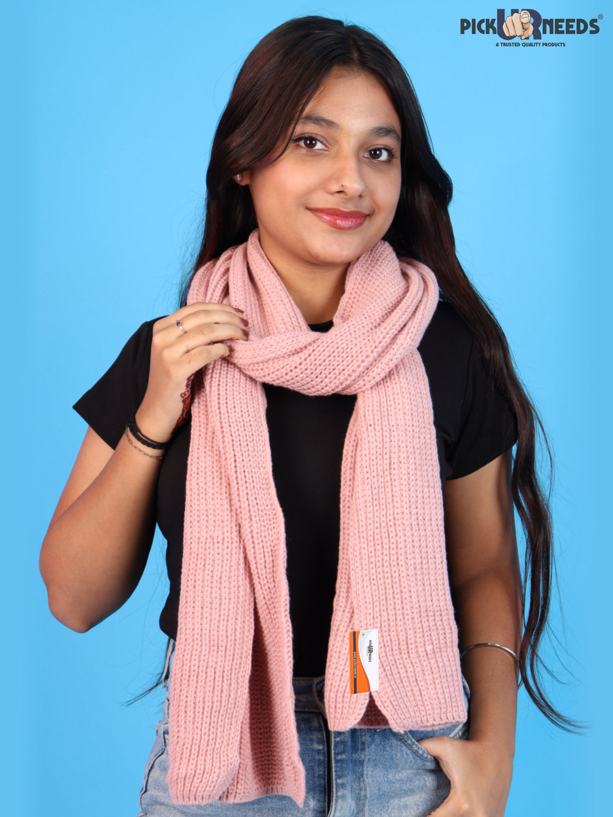 Pick Ur Needs Soft Warm Winter Muffler Shawl Stole Knitted Wrap for Girls & Women Stylish Lightweight Shoulder Scarf