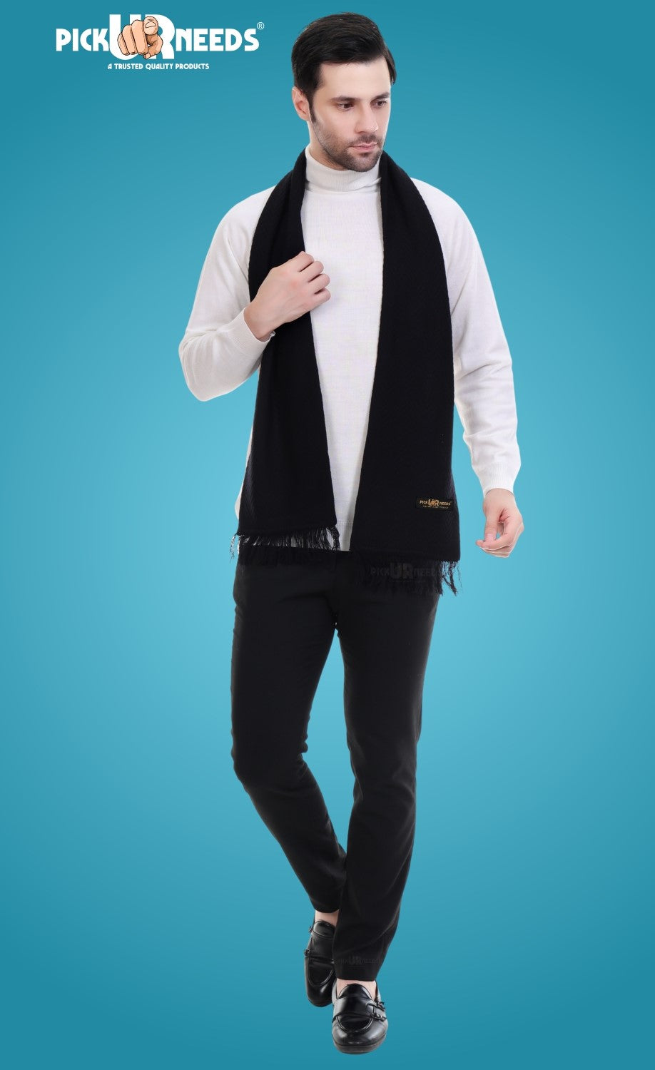 Pick Ur Needs Stylish Men’s Muffler – Warm, Soft & Trendy Winter Accessory