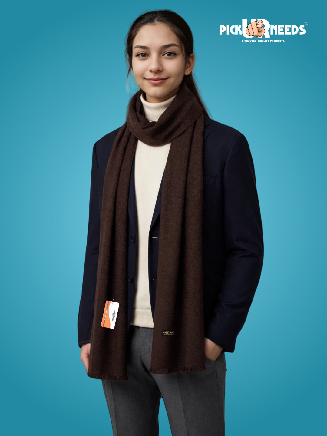 Pick Ur Needs Women's Soft Wool Blend Shawl Warm Winter Wrap Stylish Ethnic Stole for Ladies