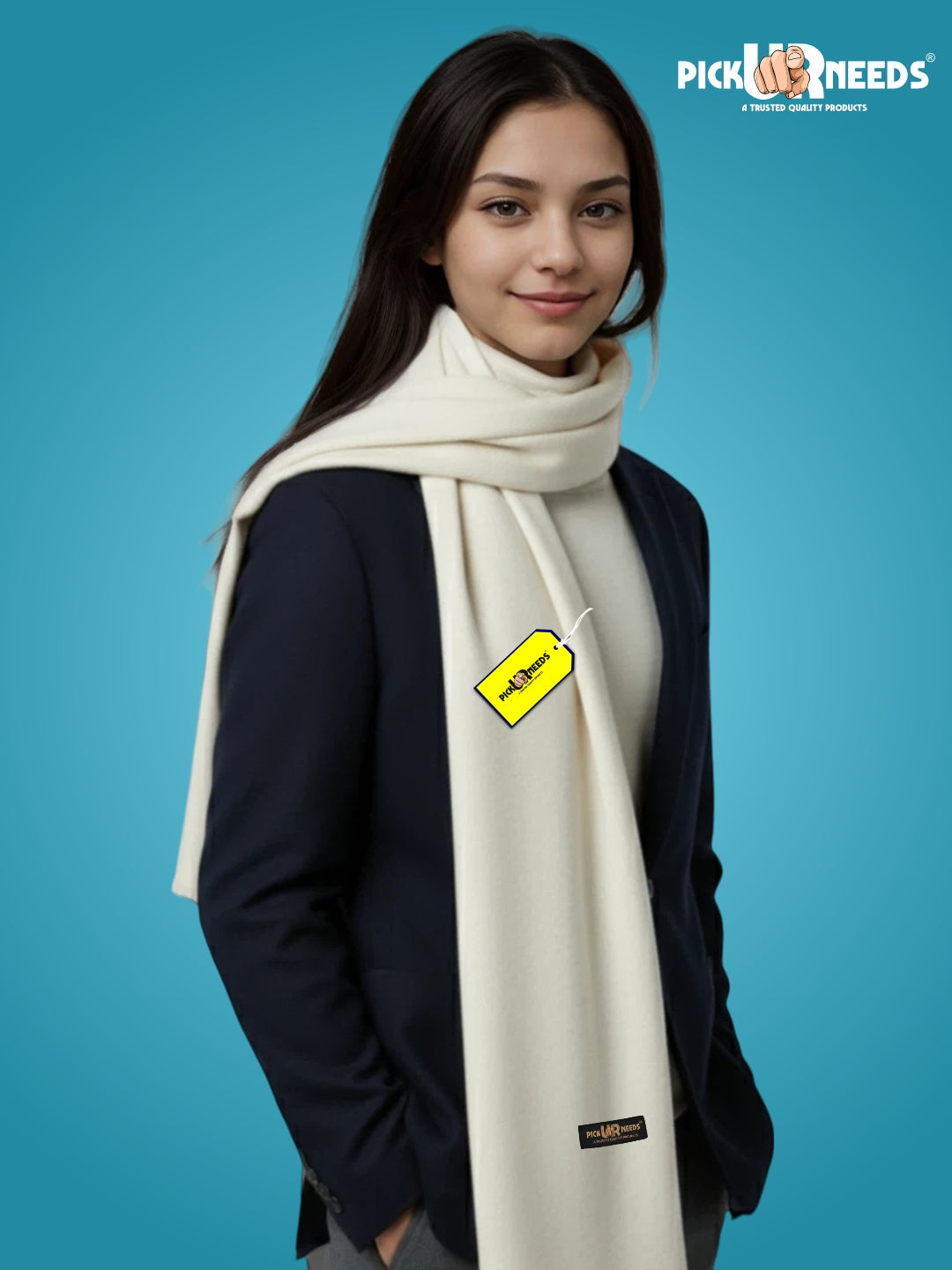 Pick Ur Needs Women's Soft Wool Blend Shawl Warm Winter Wrap Stylish Ethnic Stole for Ladies