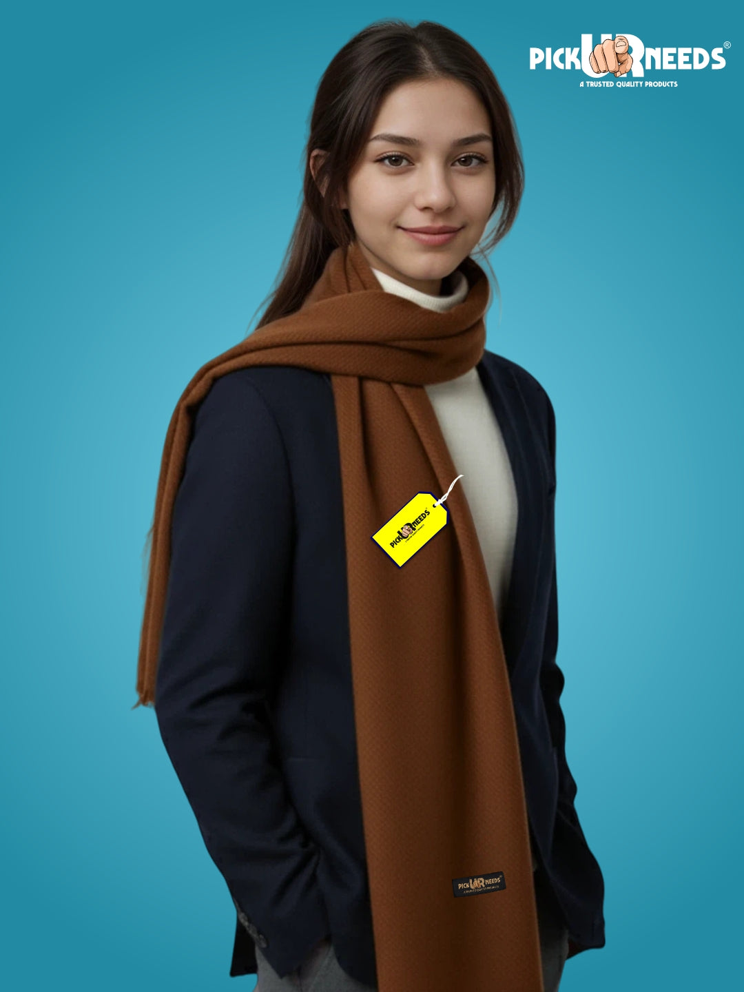 Pick Ur Needs Women's Soft Wool Blend Shawl Warm Winter Wrap Stylish Ethnic Stole for Ladies