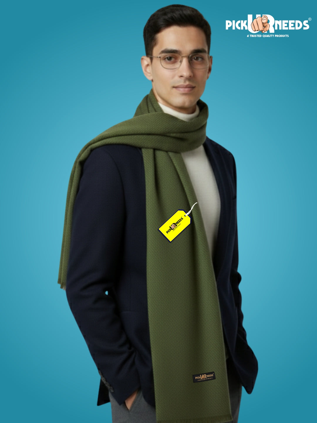 Pick Ur Needs Men’s Classic Winter Muffler Ultra-Soft Woolen Scarf with Premium Finish for Formal & Casual Outfits