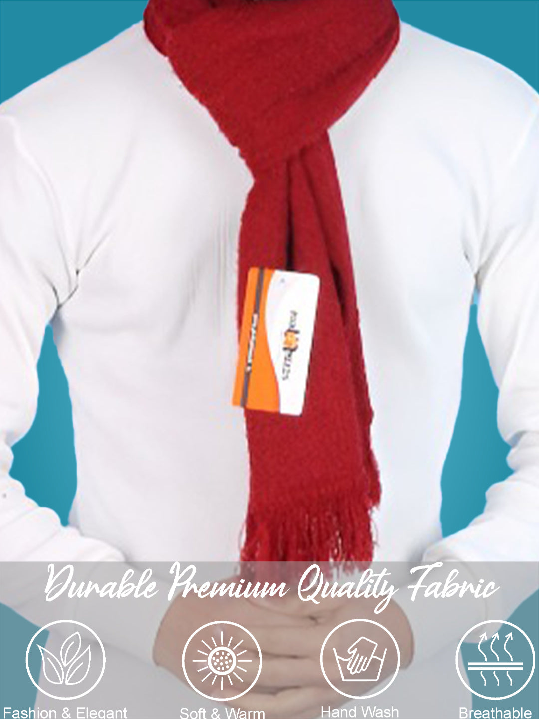 Pick Ur Needs Premium Winter Knit Muffler for Men Soft Woolen Neck Scarf with Stylish Pattern Warm & Comfortable Winter Wear for Outdoor & Casual Use