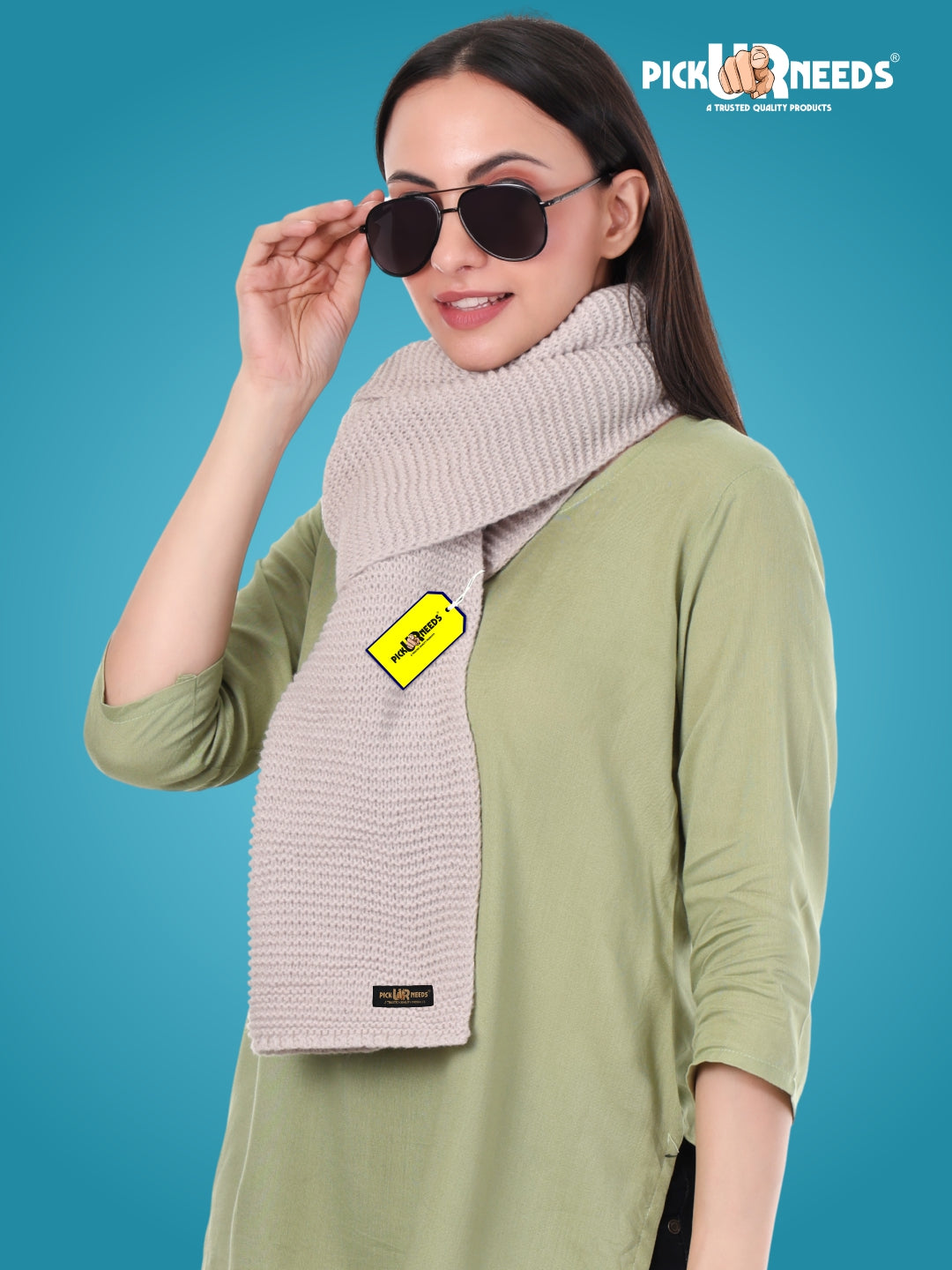 Pick Ur Needs Premium Knitted Winter Shawl/Stole for Women | Soft & Warm Woolen Wrap | Multipurpose Muffler,Shrug & Scarf