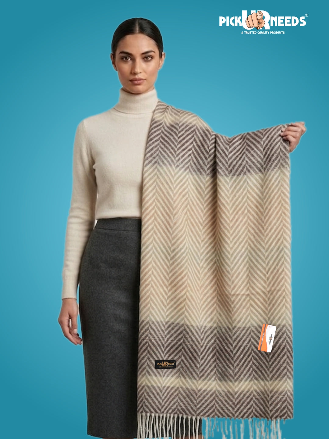 Pick Ur Needs Women's Designer Shawl Cozy Winter Wrap Soft Lightweight Shawl for Office & Travel