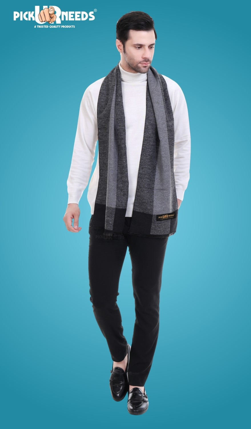 Pick Ur Needs Stylish Men’s Muffler – Warm, Soft & Trendy Winter Accessory