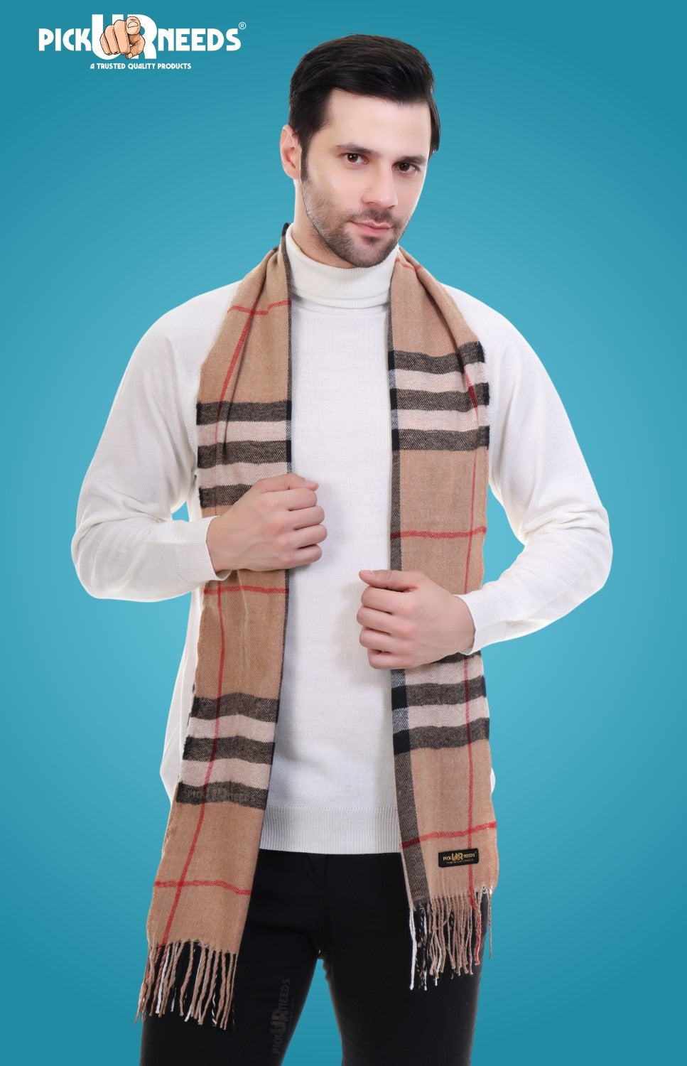 Pick Ur Needs Stylish Men’s Muffler – Warm, Soft & Trendy Winter Accessory