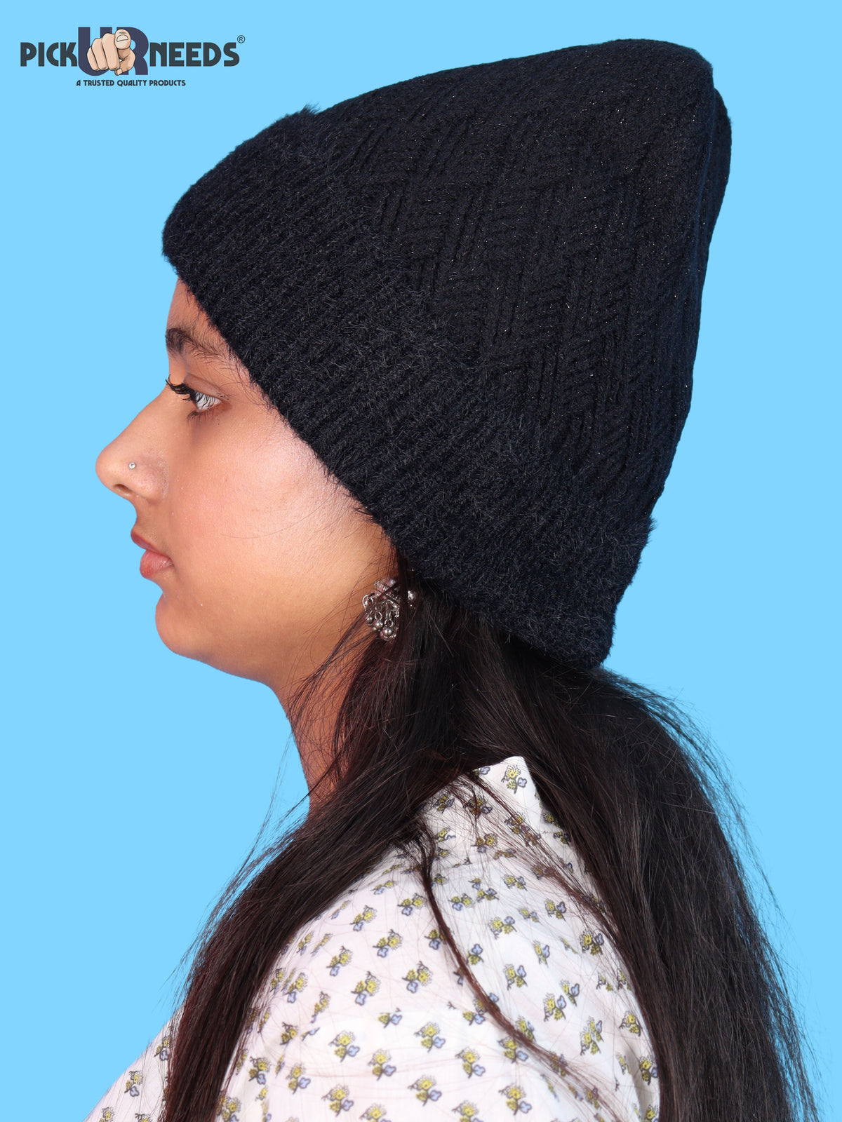 Pick Ur Needs Women & Girls Winter Beanie Cap Cozy & Soft Knitted Warm Hat with Stretchable Fit