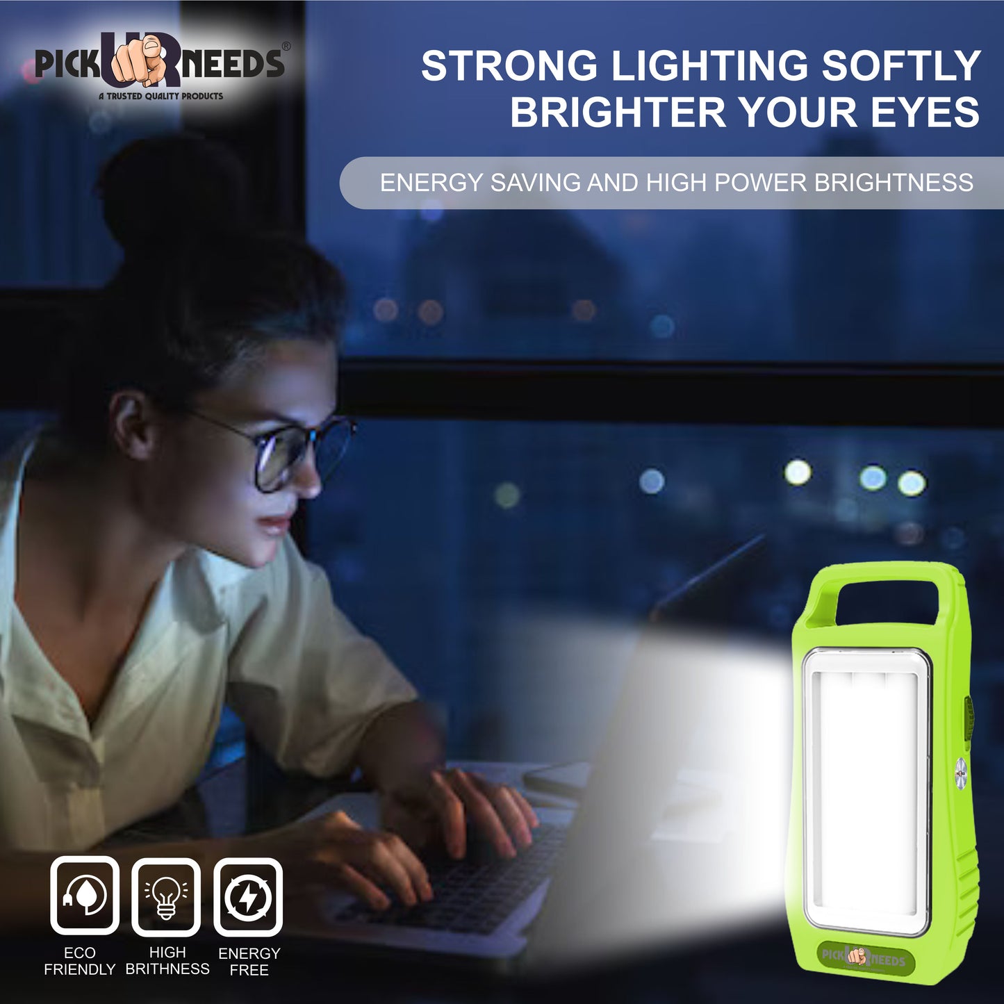 Pick Ur Needs Rechargeable Home Emergency Lantern With 3 Bright Tube Light Long Battery Backup 5 hrs Torch Emergency Light