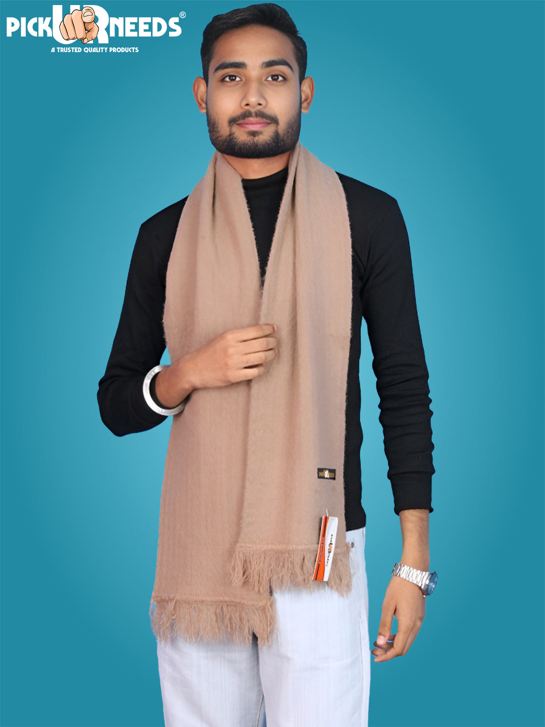 Pick Ur Needs Premium Winter Knit Muffler for Men Soft Woolen Neck Scarf with Stylish Pattern Warm & Comfortable Winter Wear for Outdoor & Casual Use
