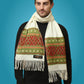 MHAX Winter Traditional Premium Muffler Woven Border Design For Men & Boys Soft Warm Neck Scarf with Fringed Tassels