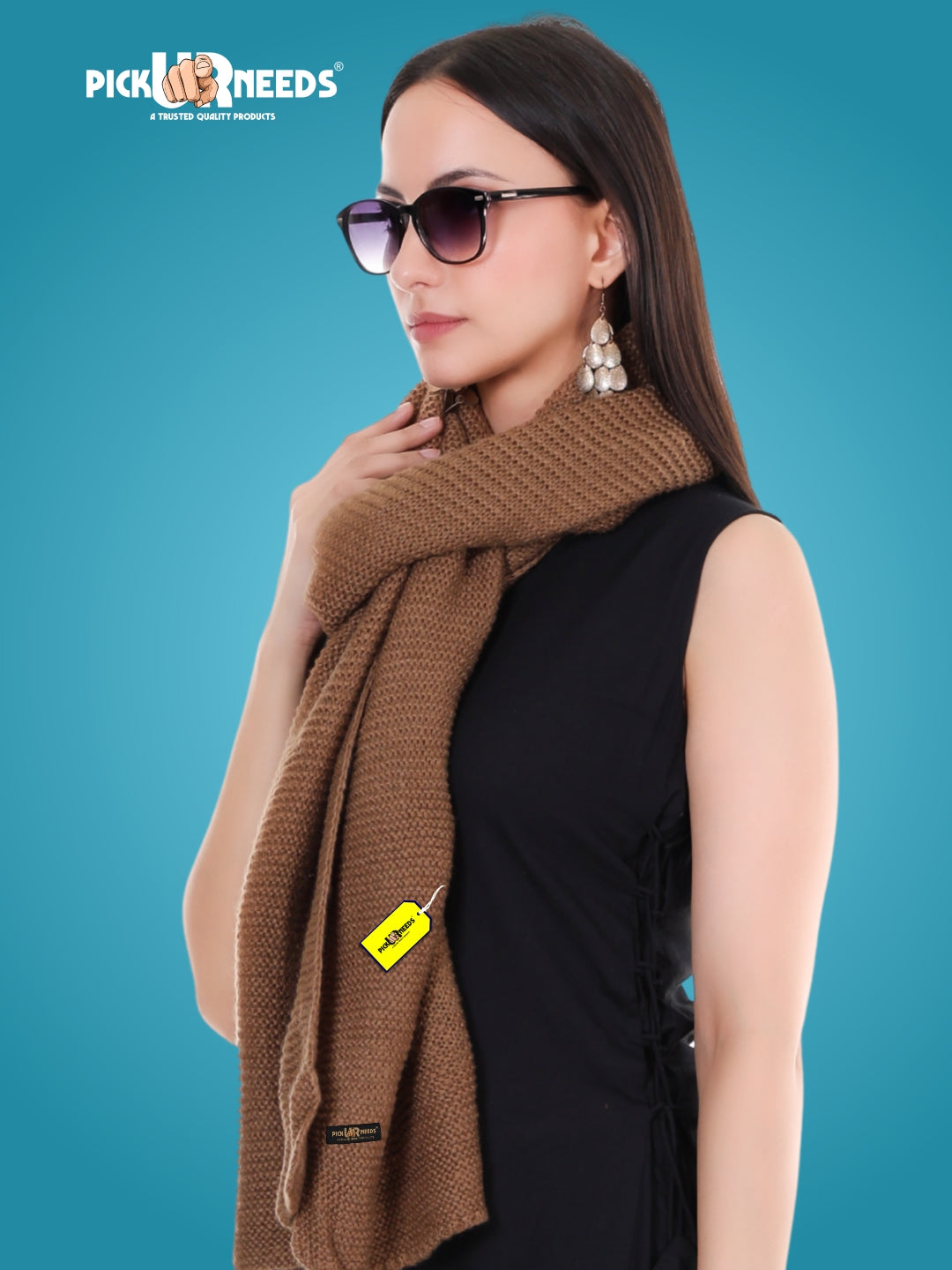 Pick Ur Needs Soft & Elegant Women’s Winter Scarf Wool Blend Knitted Muffler For Cold Weather Wrap